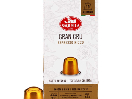 Saquella Gran Cru Espresso Ricco, 10 Capsules Cheap