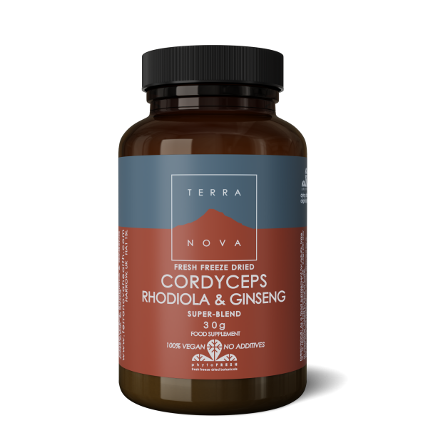 Terranova Cordyceps, Rhodiola & Ginseng Super-Blend, 30G Hot on Sale