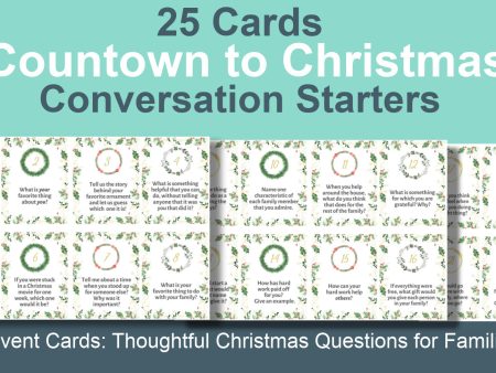 Advent: Christmas Conversation Cards (25 Days of Christmas Topics) Online Sale