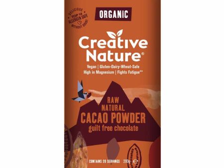 Creative Nature Organic Peruvian Raw Cacao Powder , 200gr Cheap