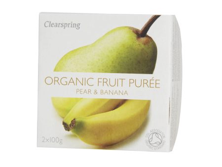 Clearspring Fruit Puree - Pear Banana, 2x100gr Fashion