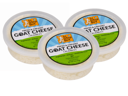 The Cheese Guy Crumbled Goat Cheese, 4 oz [Pack of 3] Hot on Sale