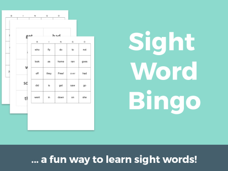 Sight Word Bingo (with 8 different Bingo Boards) Online Sale