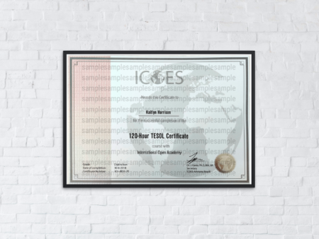 ICOES Certificate - Hard Copy Fashion