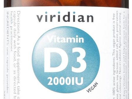 Viridian Vitamin D3, 2000iu, 60 VCapsules Online now