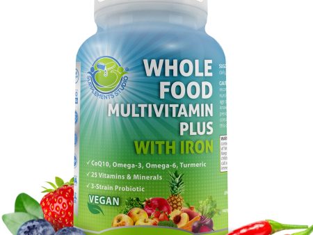 Vegan Whole Food Multivitamin with Iron for Women and Men Fashion