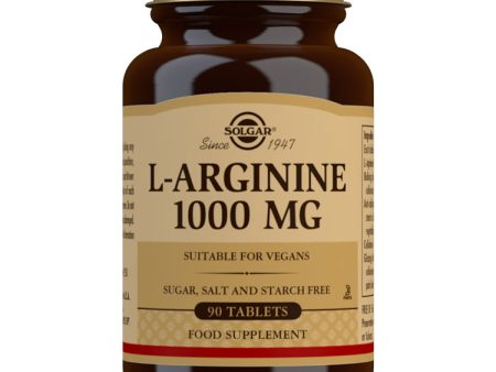 Solgar L-Arginine, 1000mg, 90 Tablets Hot on Sale