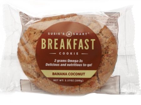 Box of 18 Banana Coconut Breakfast Cookies -- all-natural and rich in Omega-3s! Online Sale