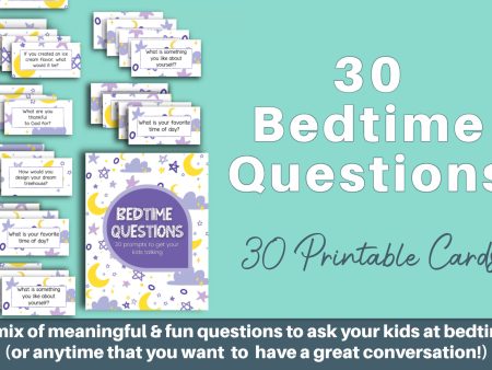 Bedtime Question Cards (set of 30) Online Sale