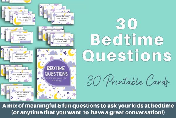 Bedtime Question Cards (set of 30) Online Sale