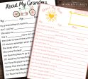 Mother s Day Printable: Mom Questionnaire & Grandma Questionnaire 8 Pack (instant download!) Supply