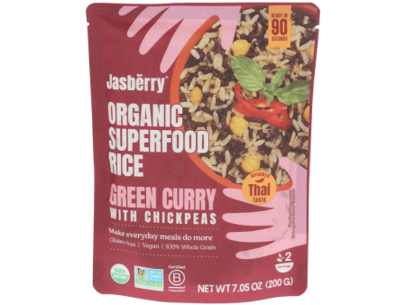 Jasberry Organic Superfood Rice Green Curry, 7.5 oz on Sale