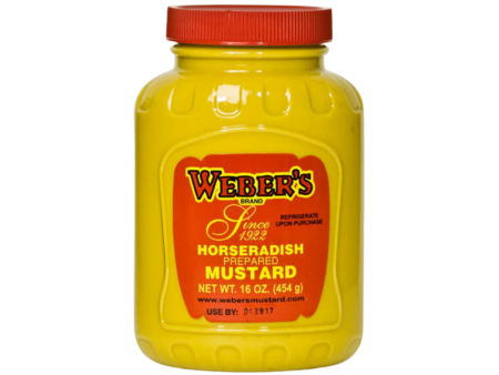 Weber s Brand Horseradish Prepared Mustard, 16 oz For Cheap