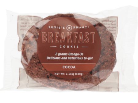 Box of 18 Cocoa Breakfast Cookies -- all natural and rich in Omega-3s! Online now