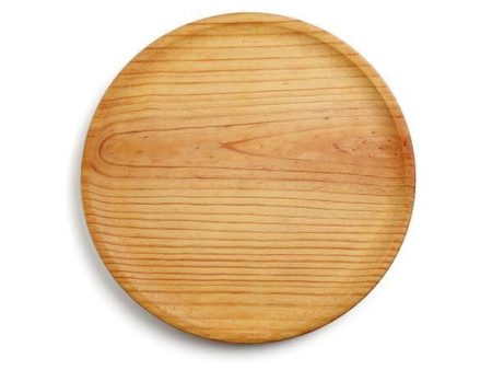 Khayyan Artisanal Pine Wood Serving Plate, 24 cm For Discount