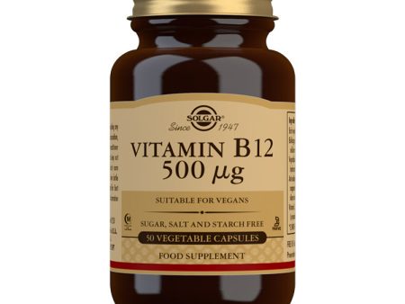 Solgar Vitamin B12, 500ug, 50 Capsules Online