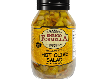 [Best Before: 01 25 25] Enrico Formella Hot Olive Salad, 32 oz For Cheap