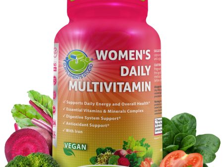 Vegan Daily Multivitamin for Women with Iron, Biotin, Probiotics & Enzymes, and a Superfood Blend Supply