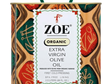 Zoe Organic Extra Virgin Olive Oil, 2.5 Liters Hot on Sale