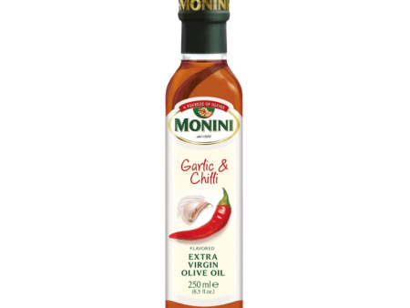 Monini Organic Garlic & Chili Flavored Extra Virgin Olive Oil, 8.45 oz Fashion