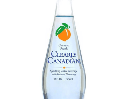 [Best Before: 02 22 25] Clearly Canadian Orchard Peach Sparkling Water Bottle, 11 oz Fashion