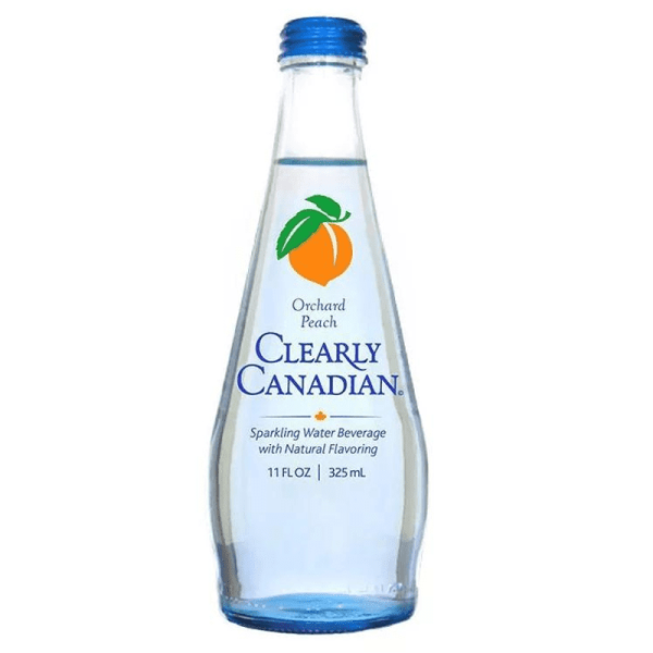 [Best Before: 02 22 25] Clearly Canadian Orchard Peach Sparkling Water Bottle, 11 oz Fashion