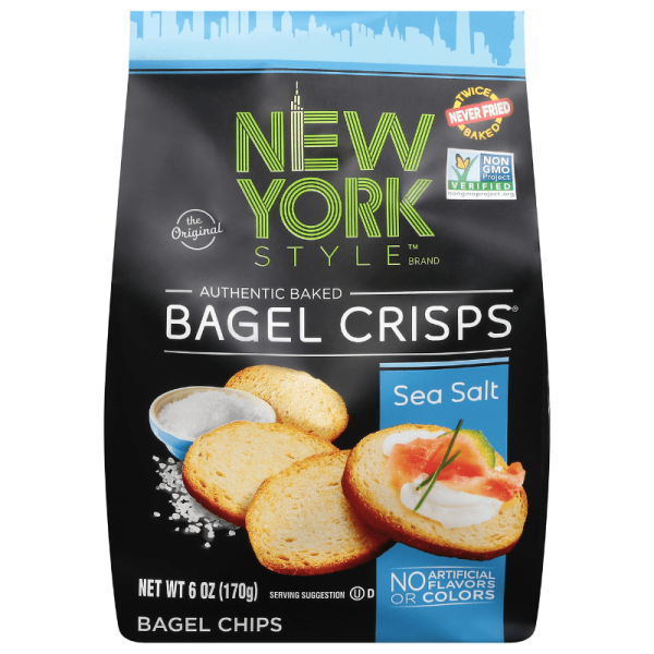 [Best Before: 03 25 25] New York Style Bagel Crisp Sea Salt, 6 oz Supply