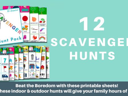 Scavenger Hunt Printable Pack - 12 Sheets! Online now