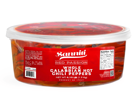 Sanniti Red Passion Whole Calabrian Hot Chili Peppers, 4.19 Lbs Online Sale