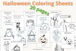 Printable Halloween Coloring Sheet Packet - 20 Printable Pages Cheap