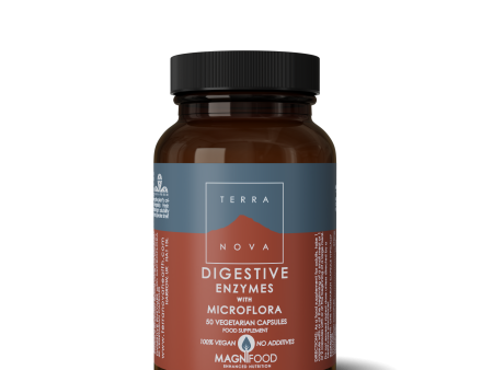 Terranova Digestive Enzymes With Microflora Complex, 50 Capsules Supply