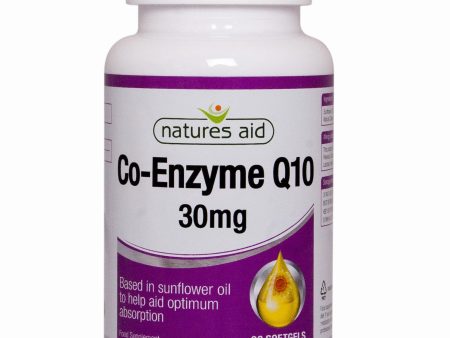 Natures Aid CO-Q-10 30mg Co-Enzyme Q10,  90 Capsules Fashion