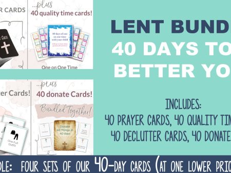 40 Days to a Better You {BUNDLE}  (40 Days of Lent Cards) on Sale