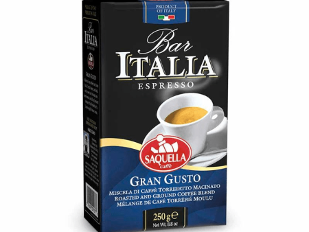 Saquella Ground Coffee Gran Gusto Espresso, 8.8 oz Online Hot Sale