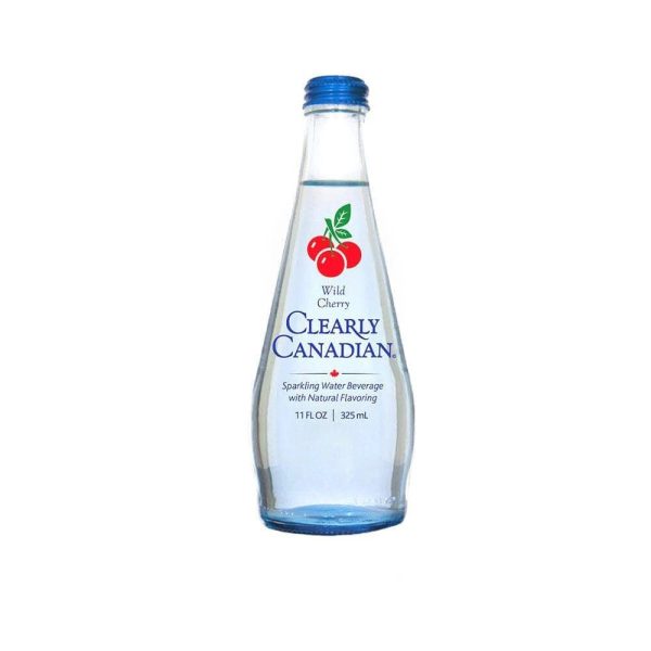 [Best Before: 02 22 25] Clearly Canadian Wild Cherry Sparkling Water Bottle, 11 oz Supply