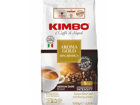 Caffe Kimbo Aroma Gold 100% Arabica Whole Bean Coffee, 2.2 Lbs Hot on Sale