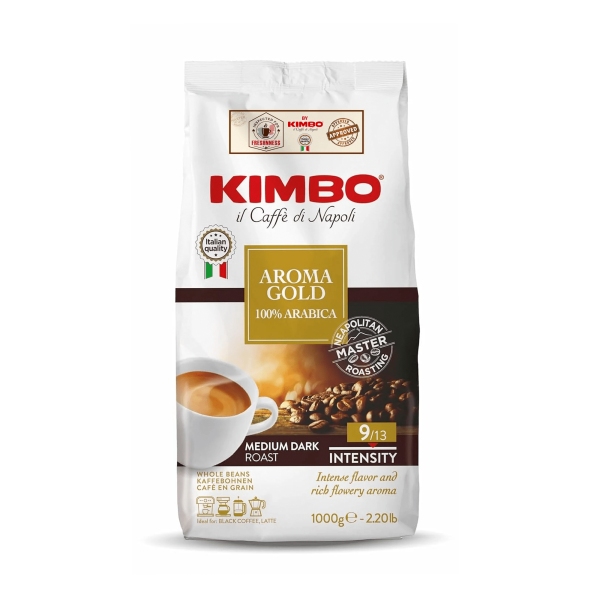 Caffe Kimbo Aroma Gold 100% Arabica Whole Bean Coffee, 2.2 Lbs Hot on Sale