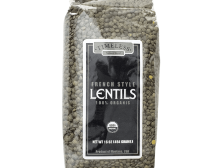 Timeless Natural Foods Organic French-Style Green Lentils, 16 oz Online now