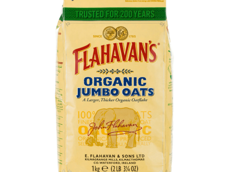 Flahavan s Organic Jumbo Oats, 1 kg Supply