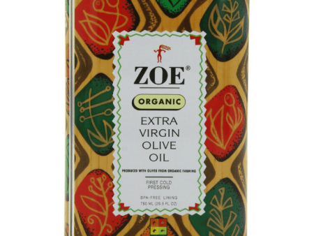 ZOE Organic Extra Virgin Olive Oil in Tin, 25.5 oz (750mL) Online