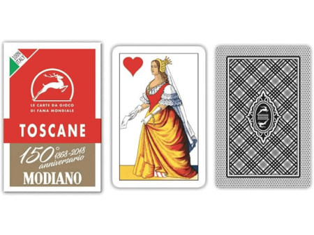 Modiano Toscane Red Italian Playing Cards, 1 Deck Online Hot Sale