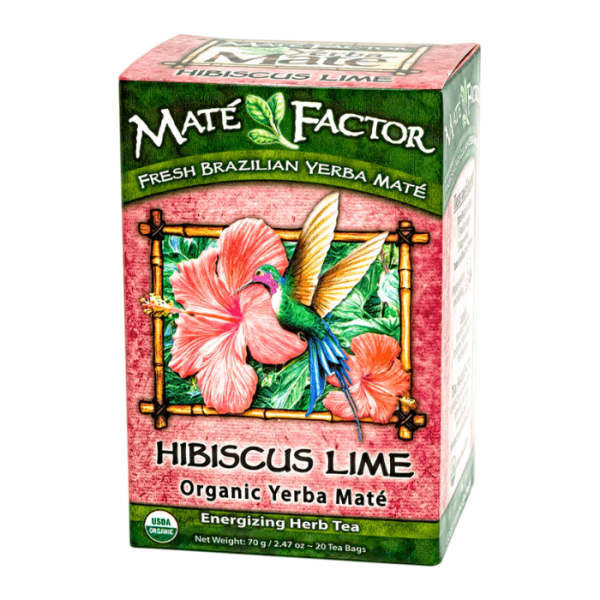 Mate Factor Hibiscus Lime Organic Yerba Mate, 20 Count Supply