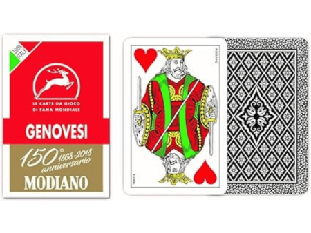 Modiano Genovesi Red Italian Playing Cards, 1 Deck Fashion