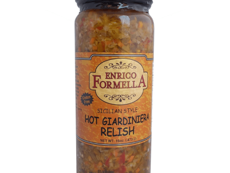 [Best Before: 01 27 25] Enrico Formella Hot Giardiniera Relish, 16 oz Online Sale