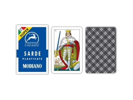 Modiano Sarde Italian Blue Playing Cards, 1 Deck Hot on Sale