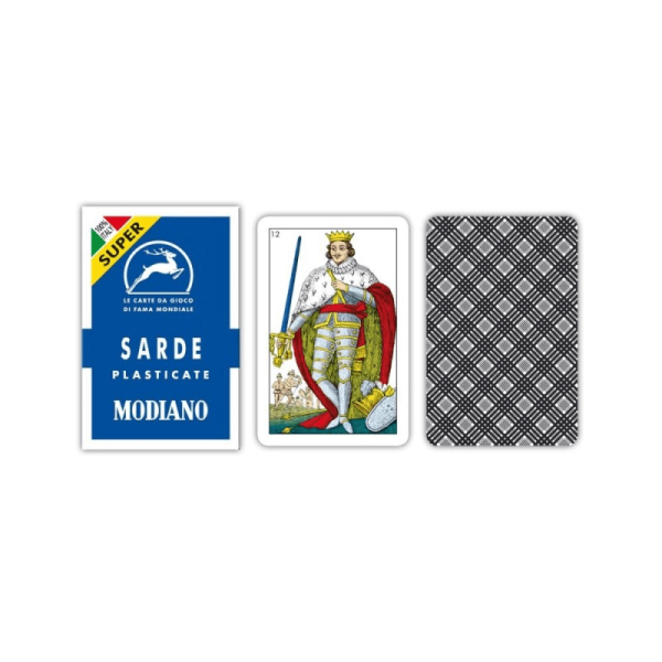 Modiano Sarde Italian Blue Playing Cards, 1 Deck Hot on Sale