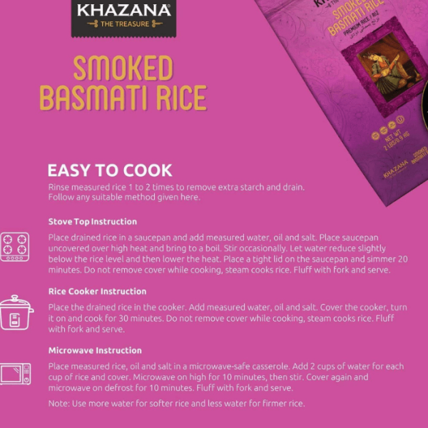 Khazana Smoked Basmati Rice, 2 Lbs Online Hot Sale