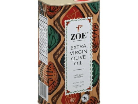 ZOE Extra Virgin Olive Oil in Tin, 33.8 oz (1 L) Fashion