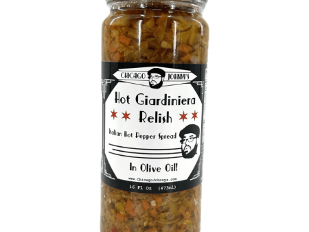 [Best Before: 11 15 25] Chicago Johnny’s Hot Giardiniera Relish, 16 oz Sale