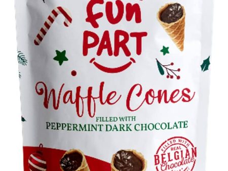 [Best Before: 04 01 25] Just The Fun Part Mini Waffle Cones with Peppermint Dark Chocolate, 4.23 oz Discount